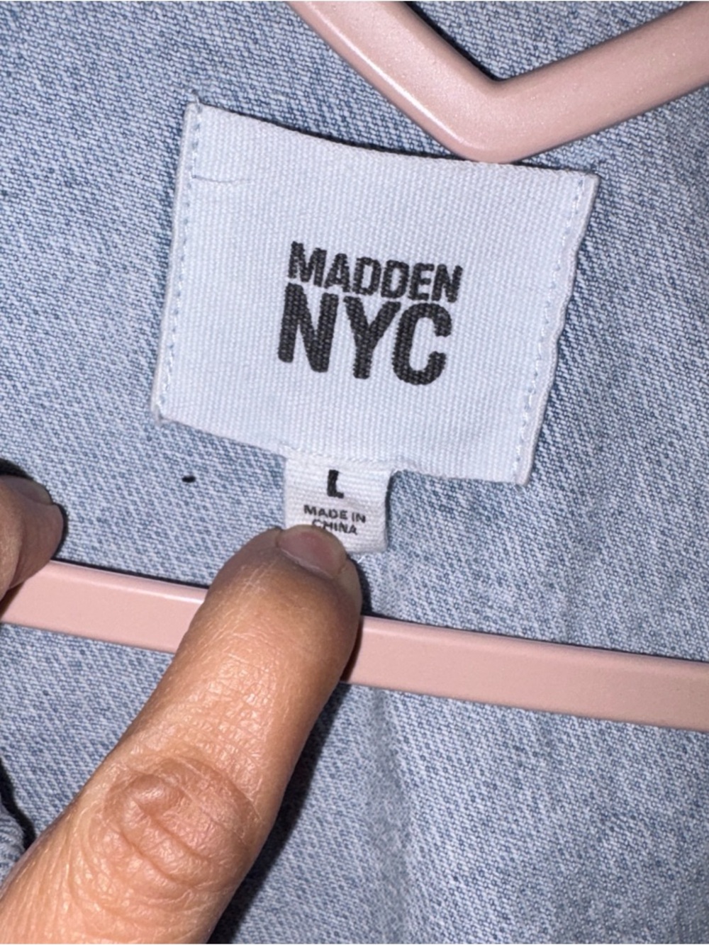 Madden NYC Women's Light Blue Denim Jacket